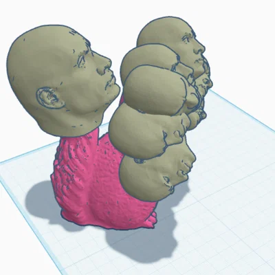Mô hình chú sóc nhiều đầu độc lạ - In 3D sáng tạo