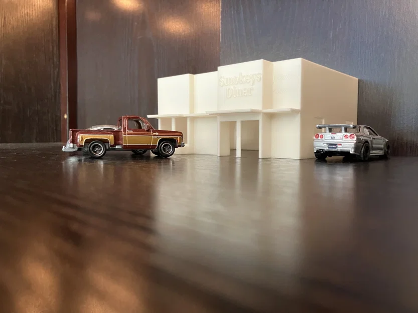 Matchbox Display Restaurnant – Mô hình quán ăn mini trưng bày xe - Image 1