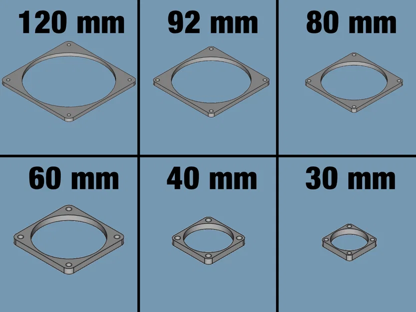 Spacer cho Axial Fan 120/92/80/60/40/30 mm - Image 1