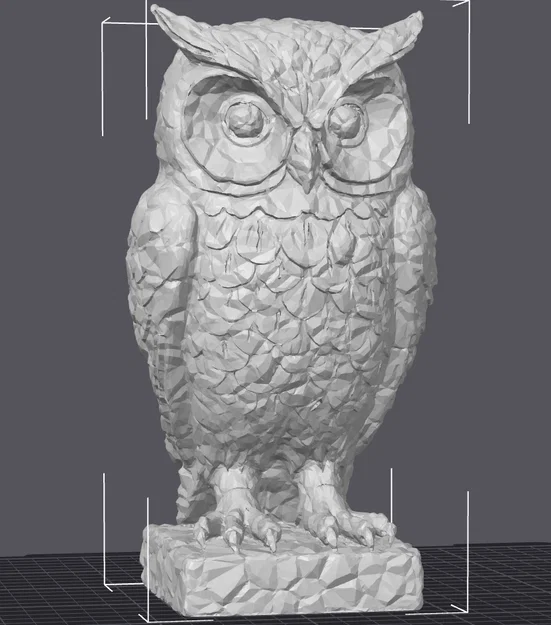 Mô hình 3D tượng cú mèo Crystal Owl trang trí bàn làm việc - Image 1