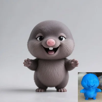 Chuột Chũi Chibi Dễ Thương (Cute Chibi Mole)