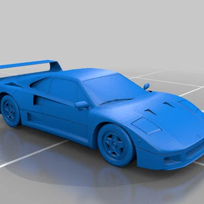 Mô hình siêu xe Ferrari F40 huyền thoại - File in 3D chất lượng cao