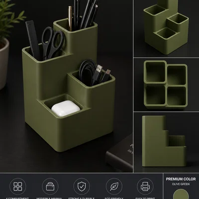 Organizer để bàn dạng module – Kệ lưu trữ 4 ngăn (STL)