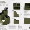 Organizer để bàn dạng module – Kệ lưu trữ 4 ngăn (STL) - Thumbnail 2