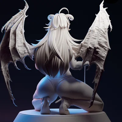 Mô hình 3D nhân vật Succubus quyến rũ - Tượng nữ quỷ chi tiết cao