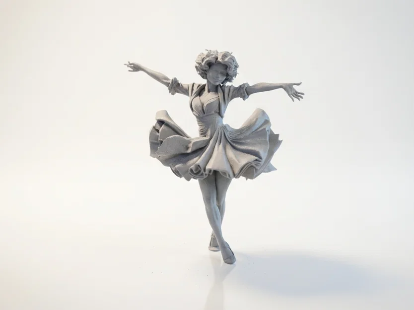 Tượng Bé Nhảy Múa Chibi Dễ Thương – 3D Printable - Image 1