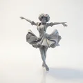 Tượng Bé Nhảy Múa Chibi Dễ Thương – 3D Printable - Thumbnail 1