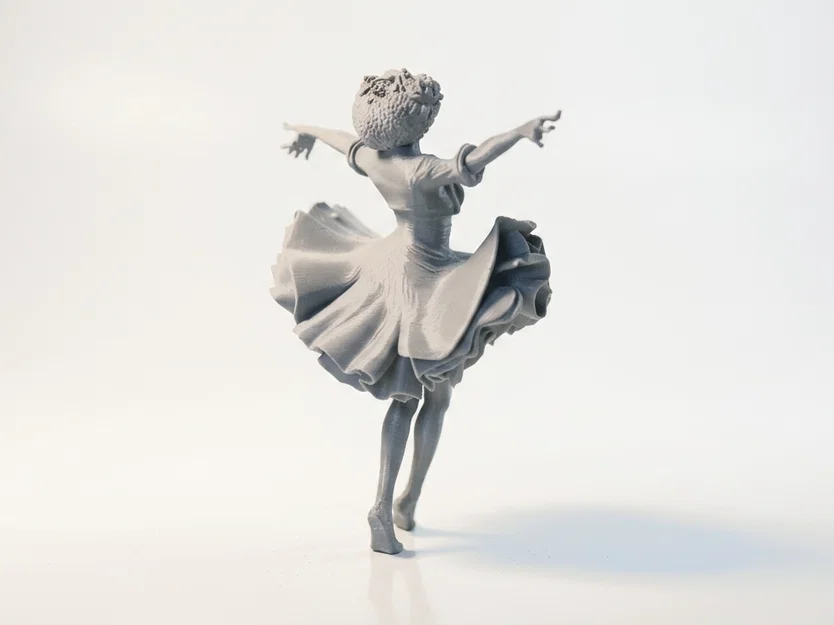 Tượng Bé Nhảy Múa Chibi Dễ Thương – 3D Printable - Image 3