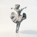 Tượng Bé Nhảy Múa Chibi Dễ Thương – 3D Printable - Thumbnail 3