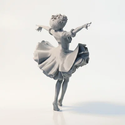 Tượng Bé Nhảy Múa Chibi Dễ Thương – 3D Printable