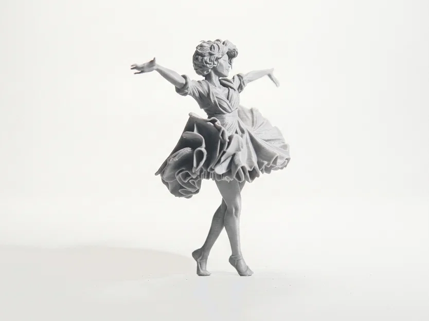 Tượng Bé Nhảy Múa Chibi Dễ Thương – 3D Printable - Image 4