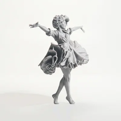 Tượng Bé Nhảy Múa Chibi Dễ Thương – 3D Printable