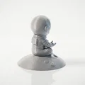Tượng Baby Astronaut Dễ Thương Ngồi Thiền - Mẫu 3D In Được - Thumbnail 2
