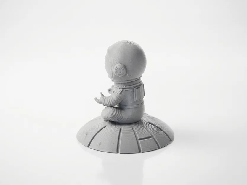 Tượng Baby Astronaut Dễ Thương Ngồi Thiền - Mẫu 3D In Được - Image 4