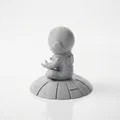 Tượng Baby Astronaut Dễ Thương Ngồi Thiền - Mẫu 3D In Được - Thumbnail 4
