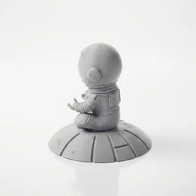 Tượng Baby Astronaut Dễ Thương Ngồi Thiền - Mẫu 3D In Được