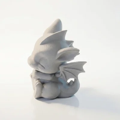 Tượng Rồng Con Chibi Dễ Thương - Mẫu 3D Printable