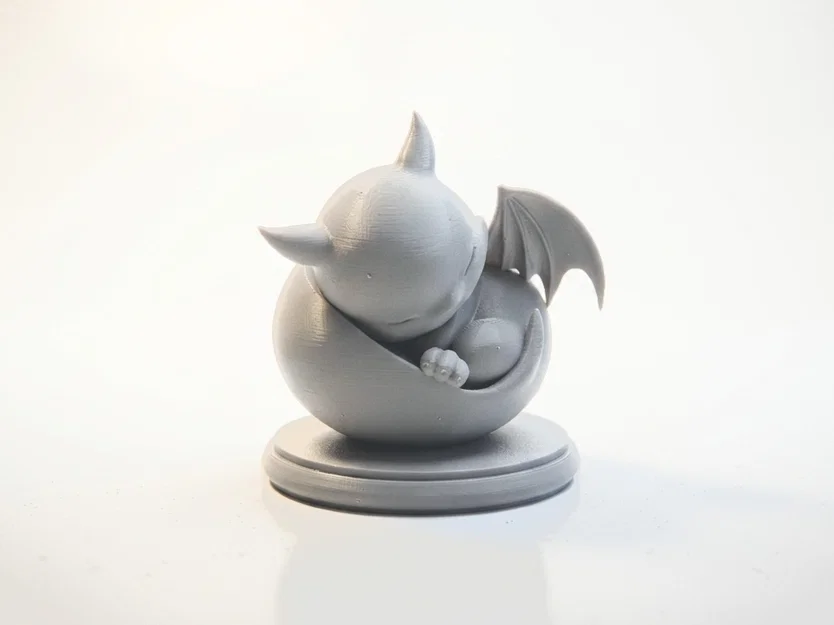 Tượng Rồng Con Chibi Đang Ngủ – Mẫu 3D In Được (STL) - Image 1