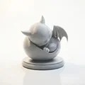 Tượng Rồng Con Chibi Đang Ngủ – Mẫu 3D In Được (STL) - Thumbnail 1
