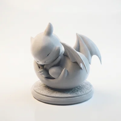 Tượng Rồng Con Chibi Đang Ngủ – Mẫu 3D In Được (STL)