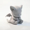 Tượng Rồng Con Chibi Dễ Thương 3D Printable (STL) - Baby Dragon Figurine - Thumbnail 1