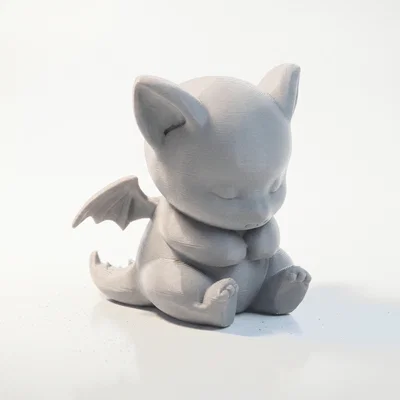 Tượng Rồng Con Chibi Dễ Thương 3D Printable (STL) - Baby Dragon Figurine