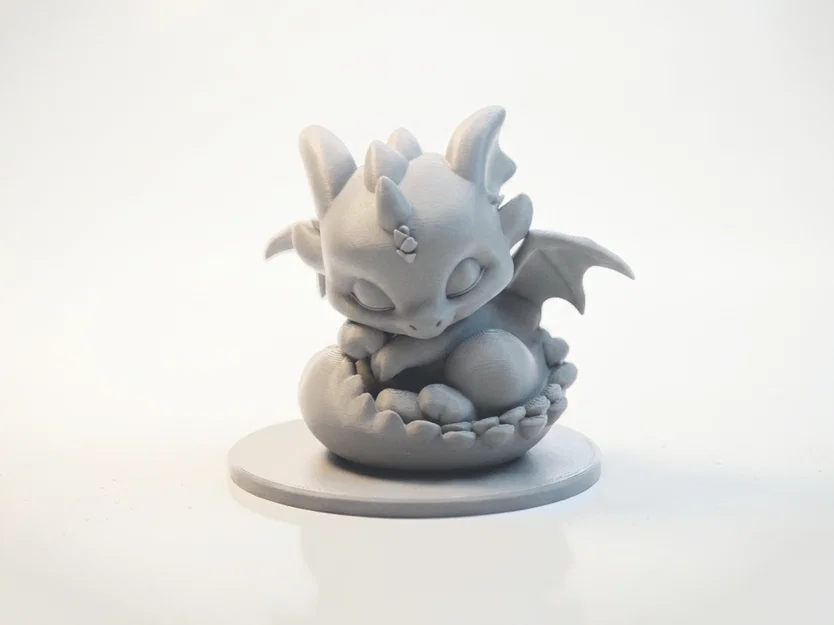 Tượng Baby Dragon Chibi Cute – Mẫu 3D Printable (STL) - Image 1