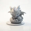 Tượng Baby Dragon Chibi Cute – Mẫu 3D Printable (STL) - Thumbnail 1