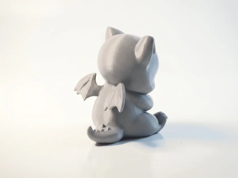Tượng Rồng Con Chibi Dễ Thương 3D Printable (STL) - Baby Dragon Figurine - Image 2