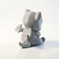 Tượng Rồng Con Chibi Dễ Thương 3D Printable (STL) - Baby Dragon Figurine - Thumbnail 2