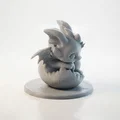 Tượng Baby Dragon Chibi Cute – Mẫu 3D Printable (STL) - Thumbnail 2