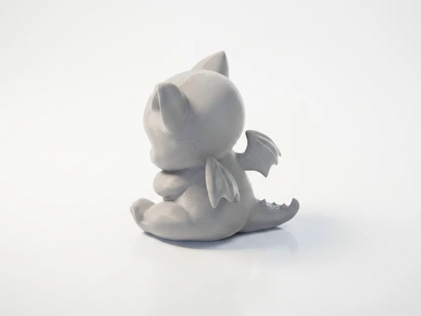 Tượng Rồng Con Chibi Dễ Thương 3D Printable (STL) - Baby Dragon Figurine - Image 3