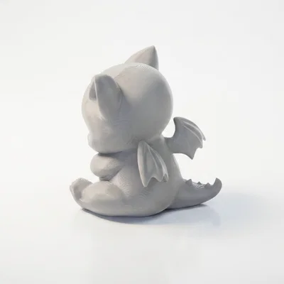 Tượng Rồng Con Chibi Dễ Thương 3D Printable (STL) - Baby Dragon Figurine