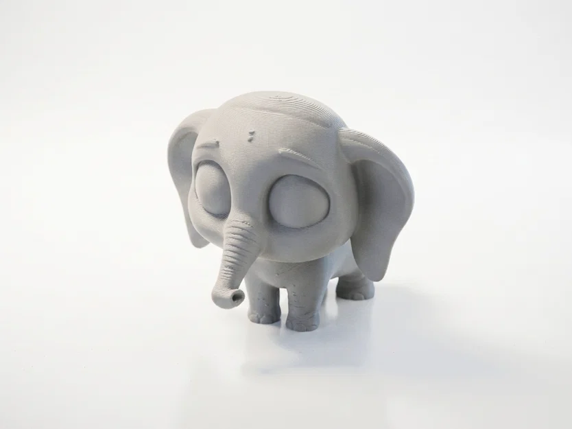Tượng Voi Con Chibi Dễ Thương – Mẫu 3D Printable (STL) - Image 1