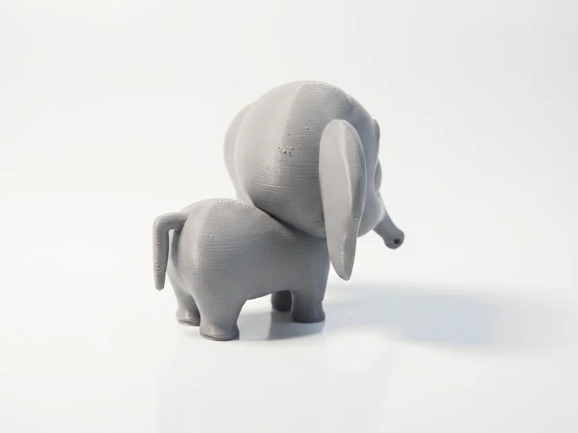 Tượng Voi Con Chibi Dễ Thương – Mẫu 3D Printable (STL) - Image 2