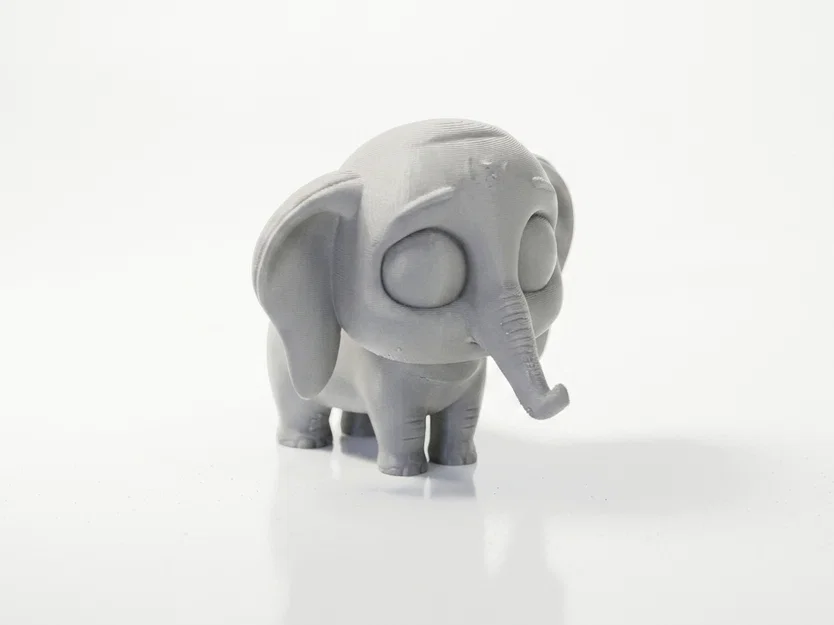 Tượng Voi Con Chibi Dễ Thương – Mẫu 3D Printable (STL) - Image 3