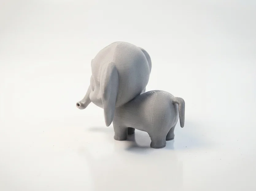 Tượng Voi Con Chibi Dễ Thương – Mẫu 3D Printable (STL) - Image 4