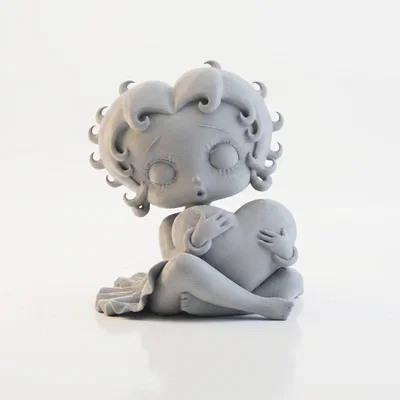 Tượng Chibi Em Bé Ôm Trái Tim – File STL 3D In Được
