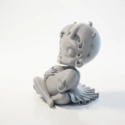 Tượng Chibi Em Bé Ôm Trái Tim – File STL 3D In Được