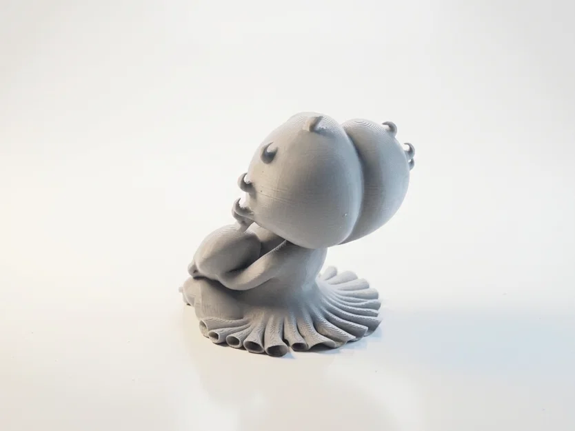 Tượng Chibi Em Bé Ôm Trái Tim – File STL 3D In Được - Image 3