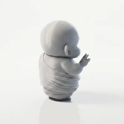 Tượng Chú Tiểu Em Bé Chibi Dễ Thương In 3D (STL Printable)