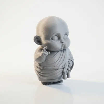 Tượng Chú Tiểu Em Bé Chibi Dễ Thương In 3D (STL Printable)
