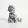 Em Bé Chơi Đồ Chơi Chibi – Figurine 3D Printable (STL) - Thumbnail 1
