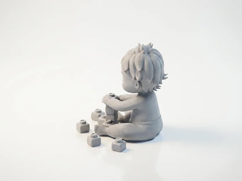 Em Bé Chơi Đồ Chơi Chibi – Figurine 3D Printable (STL) - Image 2