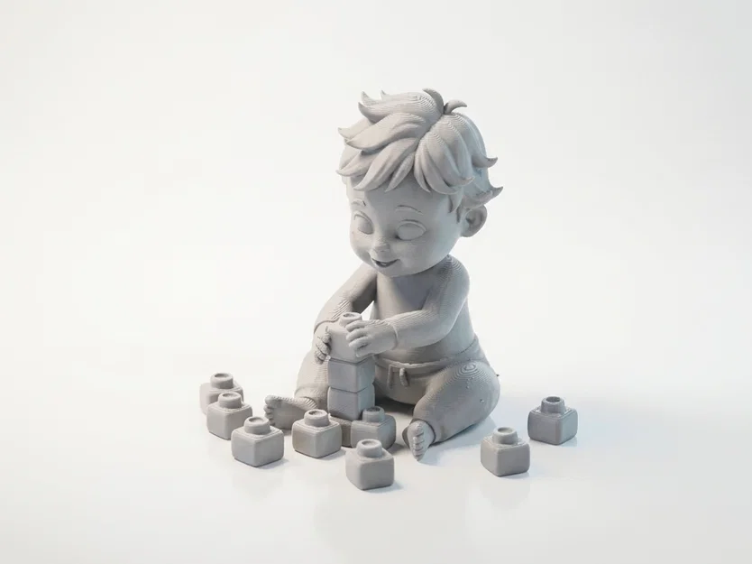 Em Bé Chơi Đồ Chơi Chibi – Figurine 3D Printable (STL) - Image 4