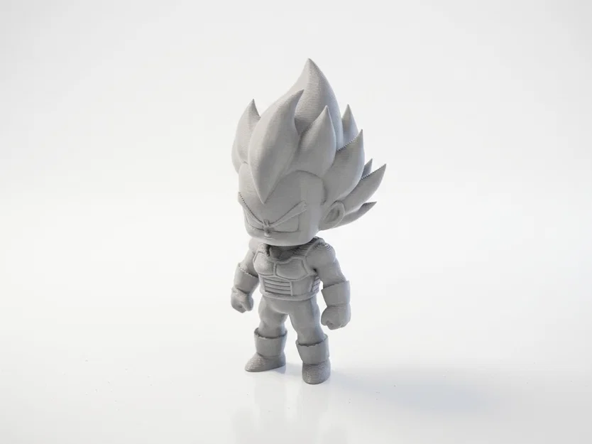 Tượng Chibi Vegeta Giận Dữ Dễ Thương – Mô Hình 3D Printable Sưu Tầm - Image 1