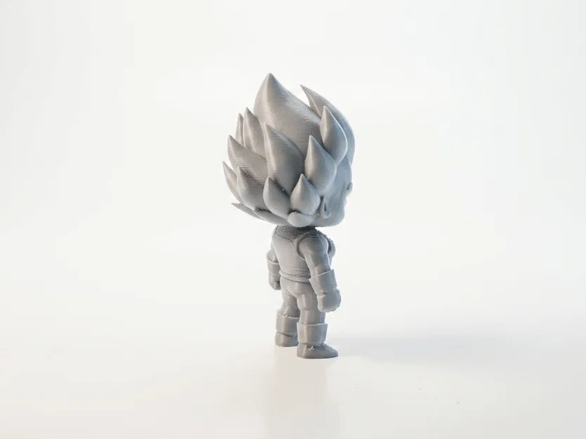 Tượng Chibi Vegeta Giận Dữ Dễ Thương – Mô Hình 3D Printable Sưu Tầm - Image 2
