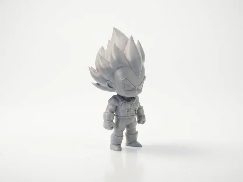 Tượng Chibi Vegeta Giận Dữ Dễ Thương – Mô Hình 3D Printable Sưu Tầm - Image 3