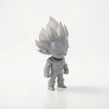 Tượng Chibi Vegeta Giận Dữ Dễ Thương – Mô Hình 3D Printable Sưu Tầm - Thumbnail 3