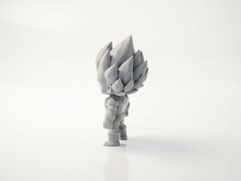 Tượng Chibi Vegeta Giận Dữ Dễ Thương – Mô Hình 3D Printable Sưu Tầm - Image 4